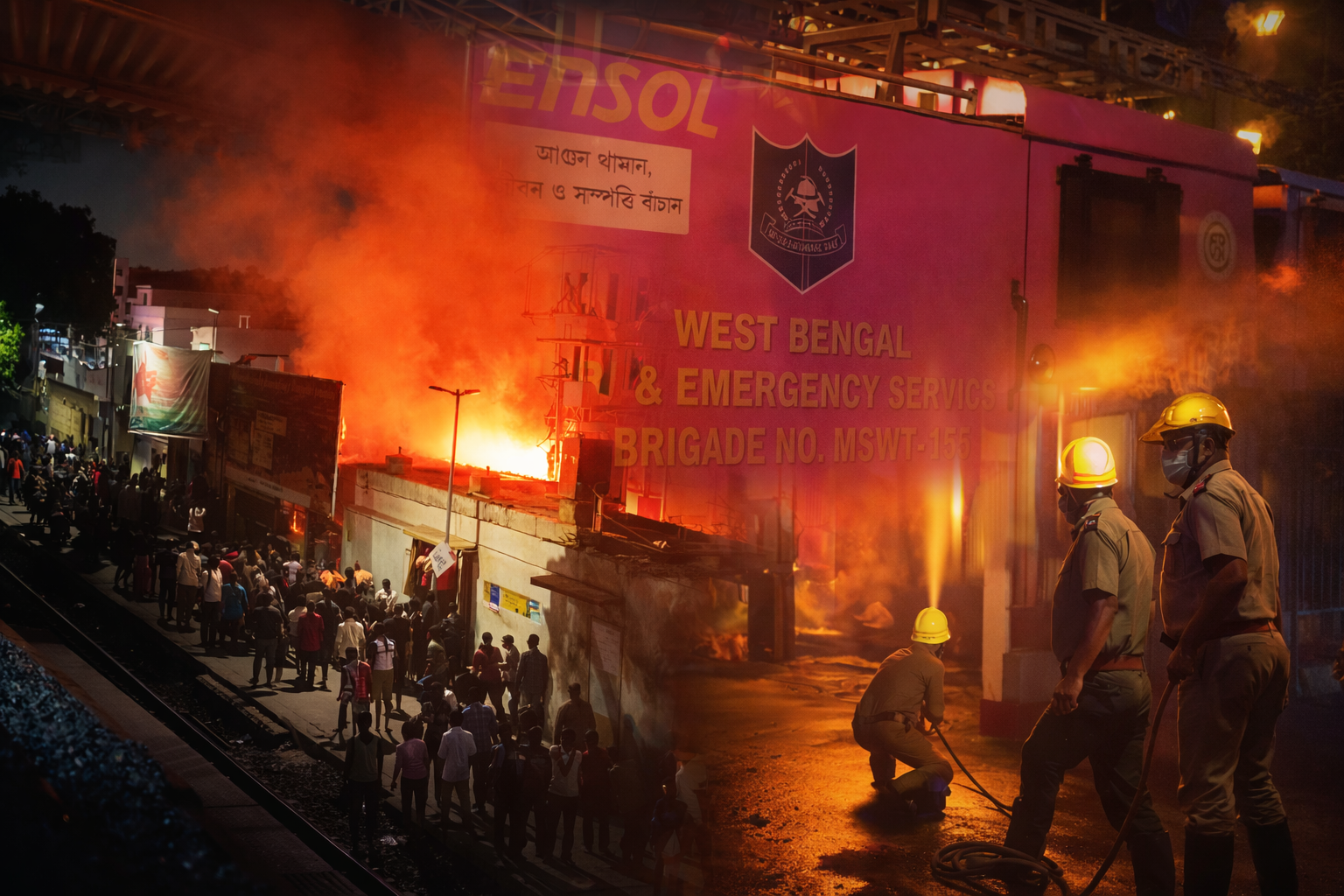 Birati Fire Incident: বিরাটি স্টেশন আগুনে ভয়ঙ্কর পরিস্থিতি: ১ নম্বর প্ল্যাটফর্ম সংলগ্ন দোকান লুপ্ত, শিয়ালদা-বনগাঁ শাখায় ট্রেন চলাচল সম্পূর্ণ বন্ধ!