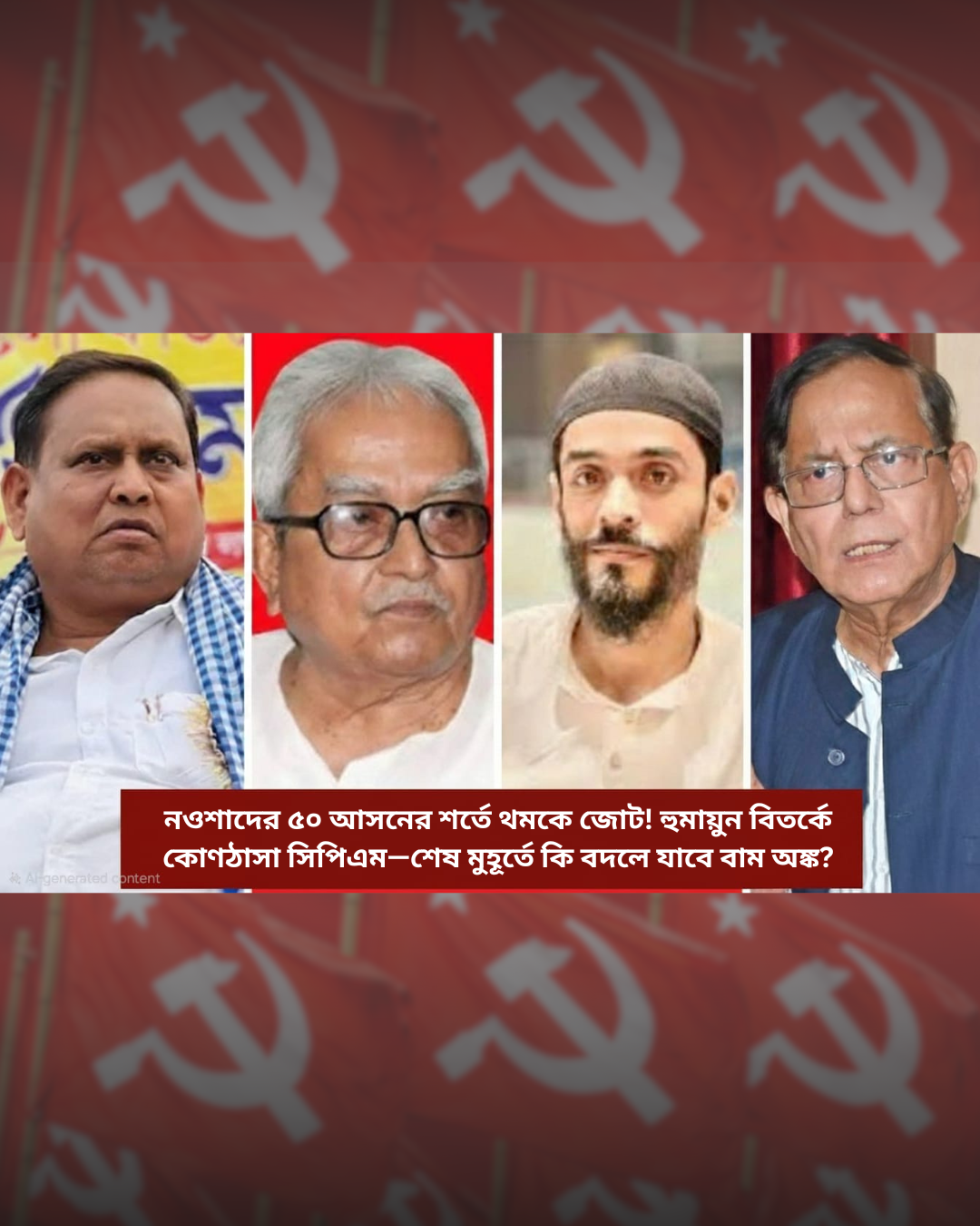 নওশাদের ৫০ আসনের শর্তে থমকে জোট! হুমায়ুন বিতর্কে কোণঠাসা সিপিএম—শেষ মুহূর্তে কি বদলে যাবে বাম অঙ্ক?